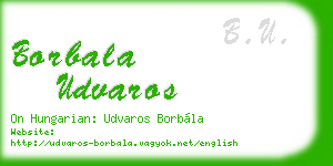 borbala udvaros business card