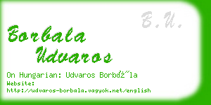 borbala udvaros business card